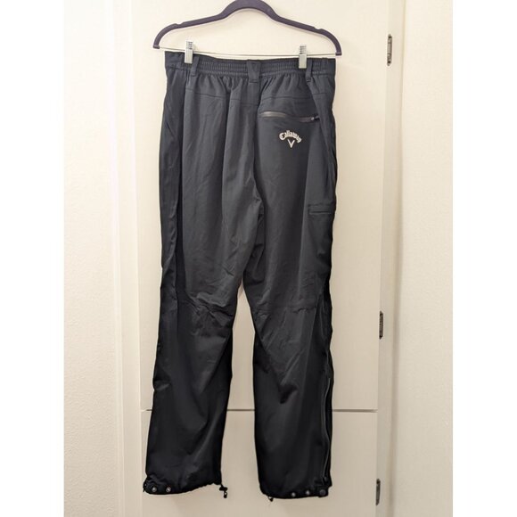Callaway Mens Black Waterproof Golf Rain Pants Adjustable Hem - Picture 6 of 11